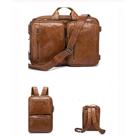 Marble Leather Laptop-Briefcase