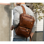 Marble Leather Laptop-Briefcase